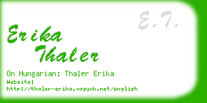 erika thaler business card